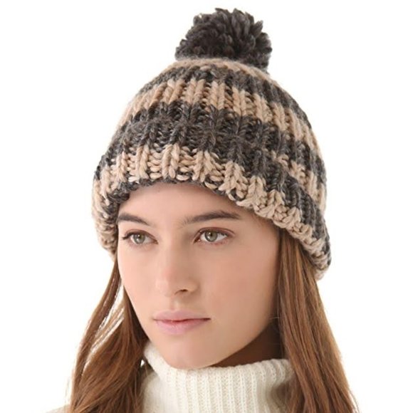 Eugenia Kim Striped Wool Blend Beanie hat
